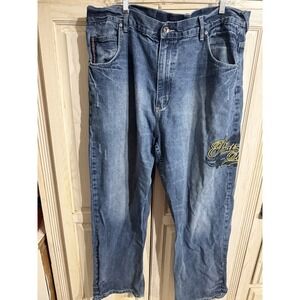 Vintage Phat Farm Jeans Mens 40x32 Denim Hip Hop Baggy Skater Wide Grunge Y2k